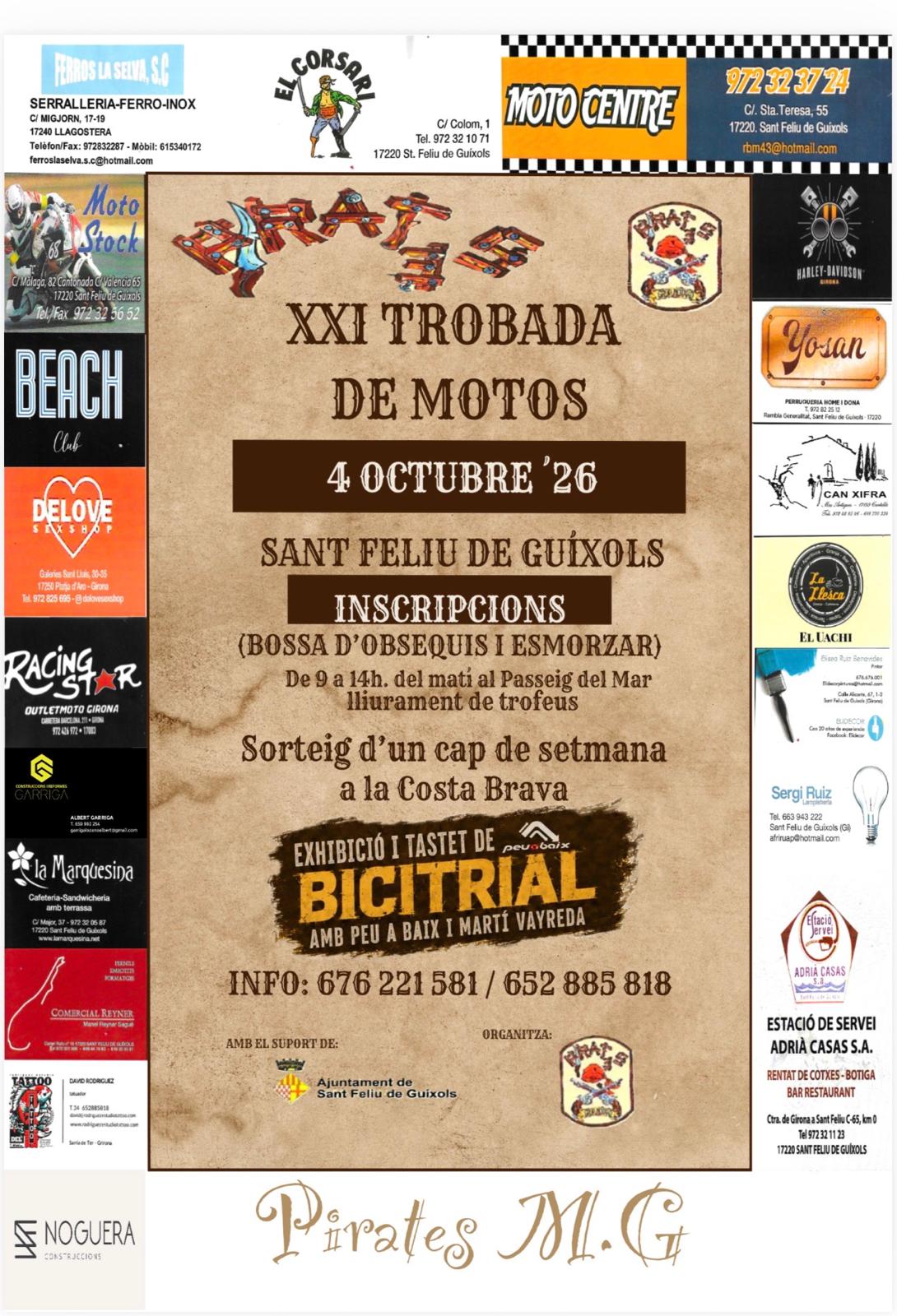 XXI Trobada de Motos, organitzada per Pirates M.G.